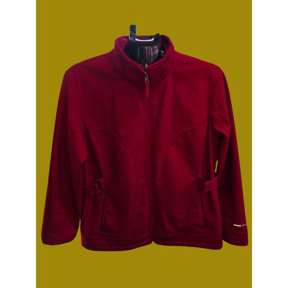 Red Free Country jacket women xl Live In It With Faux Fur‎ Lining. 24" Long.